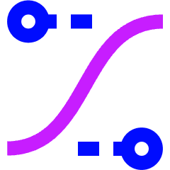 Ease In Out Icon from Sharp Neon Set