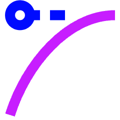 Ease Out Icon from Sharp Neon Set