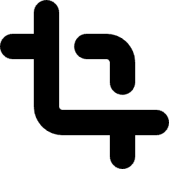 Edit Crop Icon from Micro Solid Set