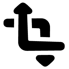 Edit Crop Transform Rotate Icon from Plump Solid Set