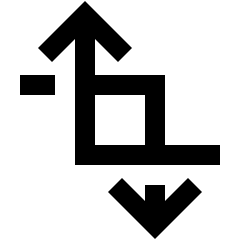 Edit Crop Transform Rotate Icon from Sharp Line Set