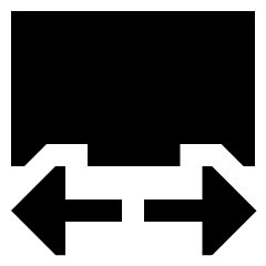 Edit Transform Width Icon from Sharp Solid Set