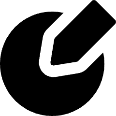 Edit Write Circle Icon from Micro Solid Set
