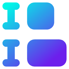 Equal Height Icon from Core Gradient Set
