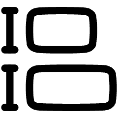 Equal Height Icon from Plump Line Set