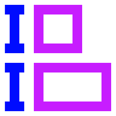 Equal Height Icon from Sharp Neon Set