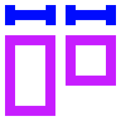 Equal Width Icon from Sharp Neon Set