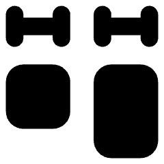 Equal Width Icon from Core Solid Set