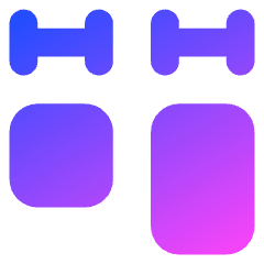 Equal Width Icon from Core Gradient Set