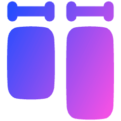 Equal Width Icon from Plump Gradient Set