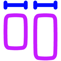 Equal Width Icon from Plump Neon Set