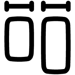 Equal Width Icon from Plump Line Set