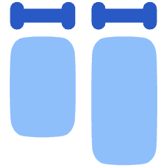 Equal Width Icon from Plump Flat Set