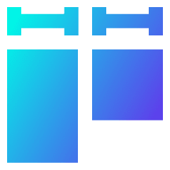 Equal Width Icon from Sharp Gradient Set