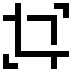 Expand Crop Resize Icon from Sharp Line Set