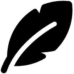 Feather Pen Icon from Plump Solid Set