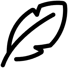 Feather Pen Icon from Plump Line Set