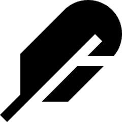 Feather Pen Icon from Sharp Solid Set