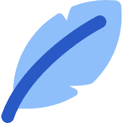 Feather Pen Icon from Plump Flat Set