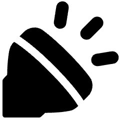 Flashlight Head Diagonal Icon from Plump Solid Set
