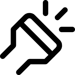 Flashlight Head Diagonal Icon from Core Line Set