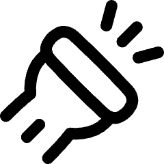 Flashlight Head Diagonal Icon from Flex Line Set