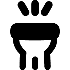 Flashlight Head Vertical Icon from Flex Remix Set