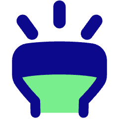 Flashlight Head Vertical Icon from Plump Pop Set