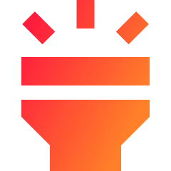 Flashlight Head Vertical Icon from Sharp Gradient Set