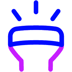 Flashlight Head Vertical Icon from Plump Neon Set