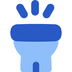 Flashlight Head Vertical Icon from Flex Flat Set