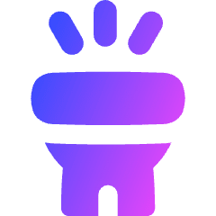 Flashlight Head Vertical Icon from Flex Gradient Set