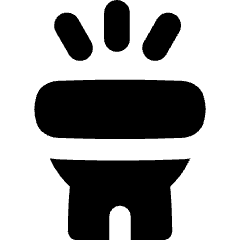 Flashlight Head Vertical Icon from Flex Solid Set