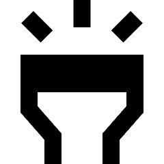 Flashlight Head Vertical Icon from Sharp Remix Set