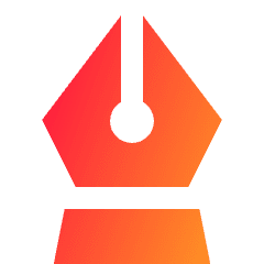 Fountain Pen Tip Vertical Icon from Sharp Gradient Set