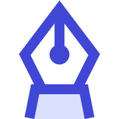 Fountain Pen Tip Vertical Icon from Sharp Duo Set