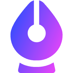 Fountain Pen Tip Vertical Icon from Flex Gradient Set