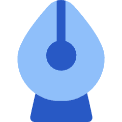 Fountain Pen Tip Vertical Icon from Flex Flat Set