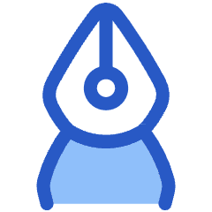 Fountain Pen Tip Vertical Icon from Plump Duo Set