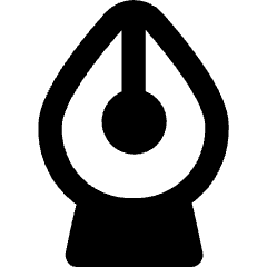 Fountain Pen Tip Vertical Icon from Flex Remix Set
