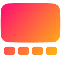 Gallery View Icon from Plump Gradient Set