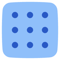 Grid Dots Icon from Plump Flat Set