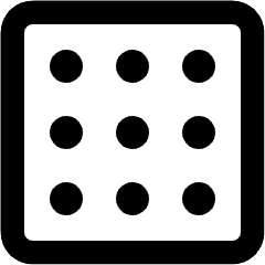 Grid Dots Icon from Core Remix Set