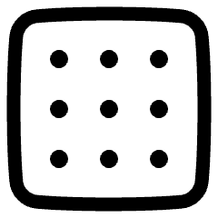 Grid Dots Icon from Plump Line Set