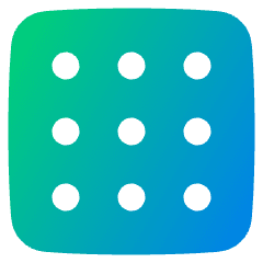 Grid Dots Icon from Plump Gradient Set