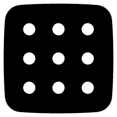 Grid Dots Icon from Plump Solid Set