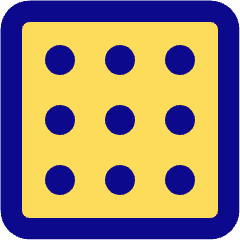 Grid Dots Icon from Core Pop Set