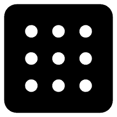 Grid Dots Icon from Core Solid Set