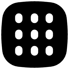 Grid Dots Icon from Flex Solid Set