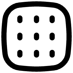 Grid Dots Icon from Flex Line Set